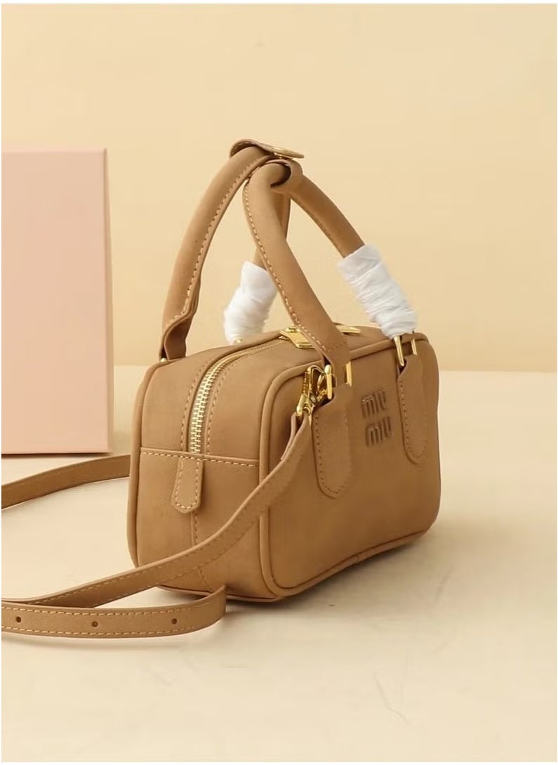 Miu Miu - Arcadie Padded Suede Top-handle Bag - Image 1