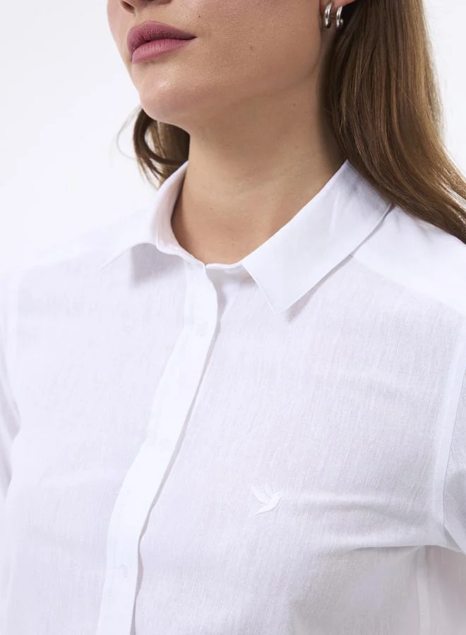 FELIX HARDY White Linen Blended Shirt for Women for Women | Best Price UAE