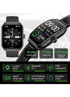 BLACK SHARK Black Shark GT3 Smart Watch for Men,1.96" Smartwatch Bluetooth Call,SpO2 Heart Rate Monitor,100+ Sport Modes and GPS,IP68 Waterproof Fitness Tracker,10-Day,Activity Tracker for Android iOS,Black  - Image 4