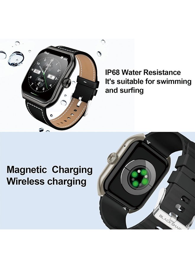 BLACK SHARK - Black Shark GT3 Smart Watch for Men,1.96" Smartwatch Bluetooth Call,SpO2 Heart Rate Monitor,100+ Sport Modes and GPS,IP68 Waterproof Fitness Tracker,10-Day,Activity Tracker for Android iOS,Black - Image 1