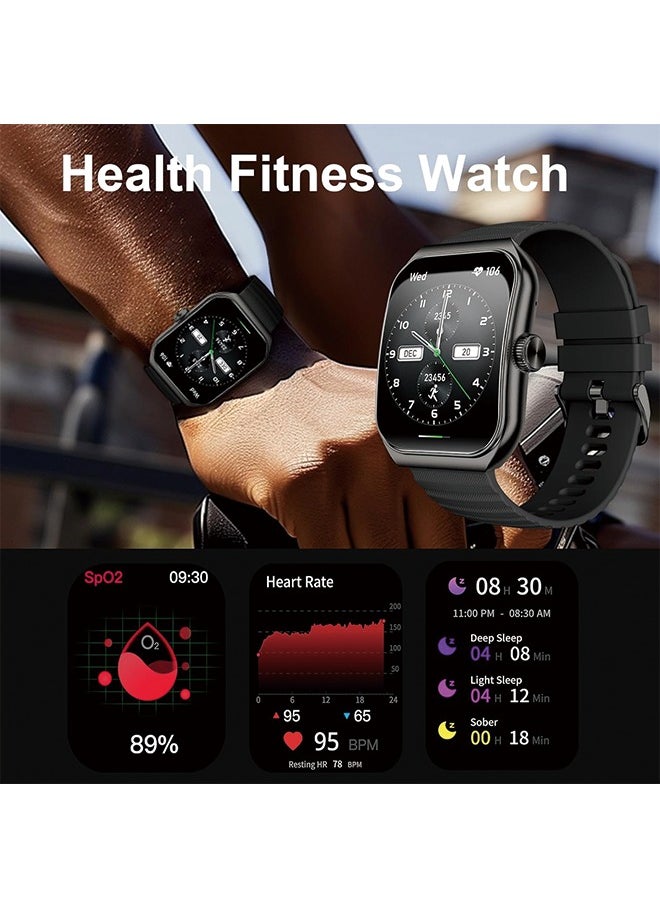 BLACK SHARK - Black Shark GT3 Smart Watch for Men,1.96" Smartwatch Bluetooth Call,SpO2 Heart Rate Monitor,100+ Sport Modes and GPS,IP68 Waterproof Fitness Tracker,10-Day,Activity Tracker for Android iOS,Black - Image 1