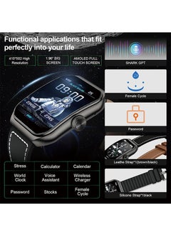 BLACK SHARK Black Shark GT3 Smart Watch for Men,1.96" Smartwatch Bluetooth Call,SpO2 Heart Rate Monitor,100+ Sport Modes and GPS,IP68 Waterproof Fitness Tracker,10-Day,Activity Tracker for Android iOS,Black  - Image 5