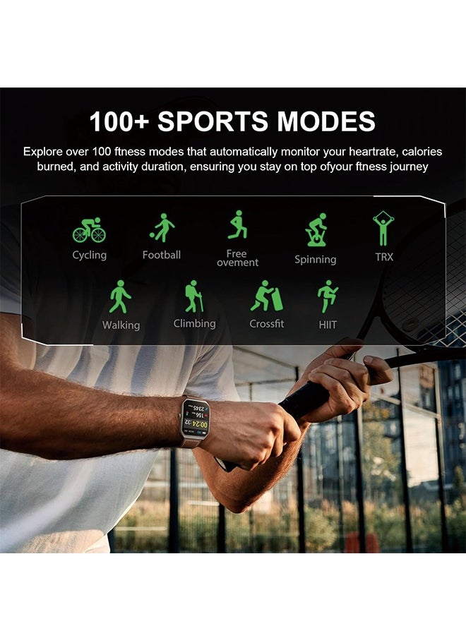 BLACK SHARK - Black Shark GT3 Smart Watch for Men,1.96" Smartwatch Bluetooth Call,SpO2 Heart Rate Monitor,100+ Sport Modes and GPS,IP68 Waterproof Fitness Tracker,10-Day,Activity Tracker for Android iOS,Black - Image 1