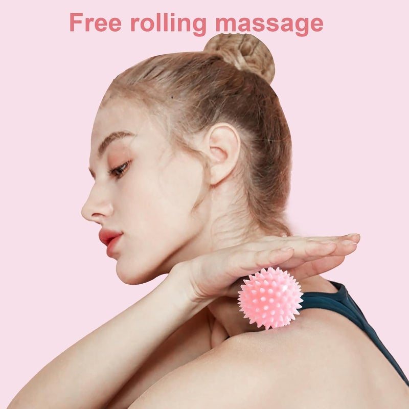 RHYNOFIT Massage Ball with Soft Spike, Gentle Muscle Recovery Tool for Neck, Back and Feet, Myofascial Release for Office Workers and Seniors - Image 2