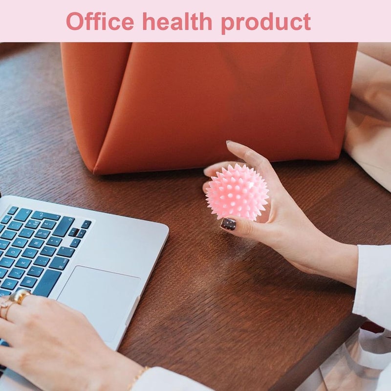 RHYNOFIT Massage Ball with Soft Spike, Gentle Muscle Recovery Tool for Neck, Back and Feet, Myofascial Release for Office Workers and Seniors - Image 3