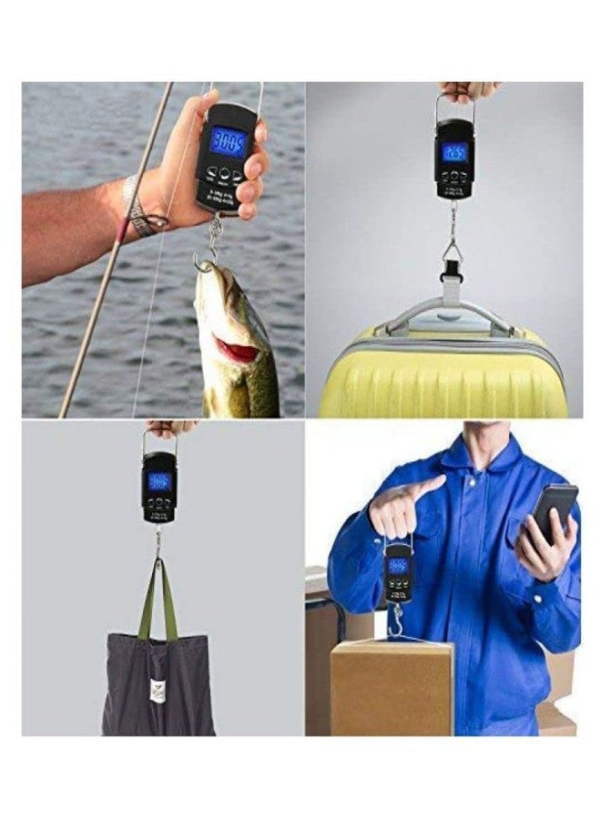 LENON Portable Luggage Hanging Weighing Scale 50KG With COB Metal Body Torch 3 Modes - Image 5