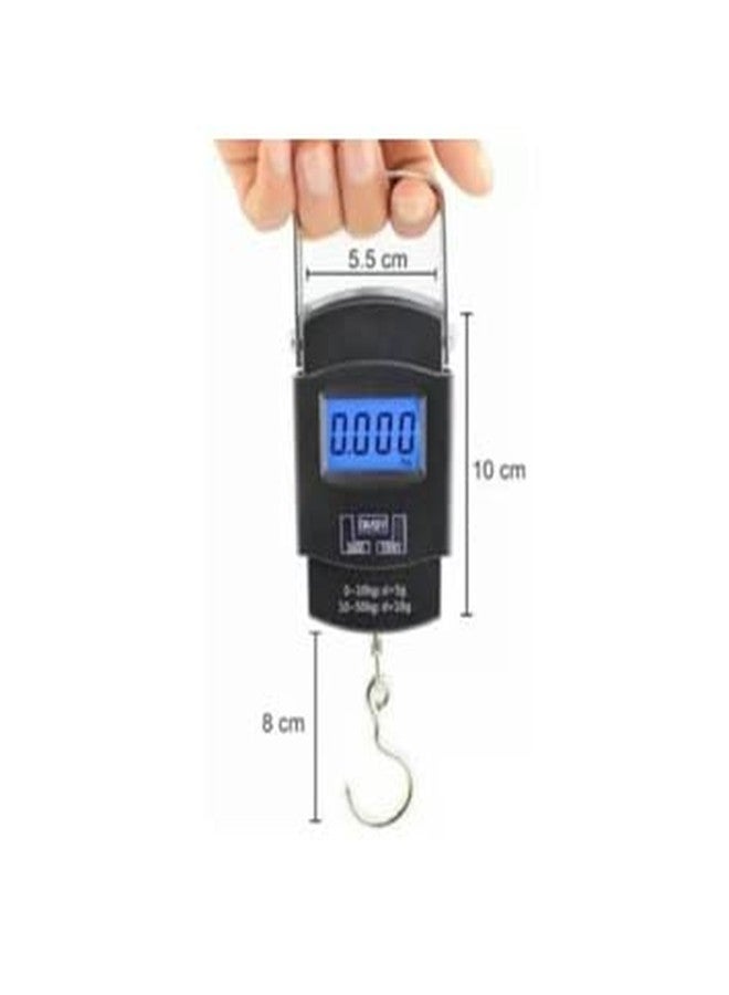 LENON Portable Luggage Hanging Weighing Scale 50KG With COB Metal Body Torch 3 Modes - Image 3