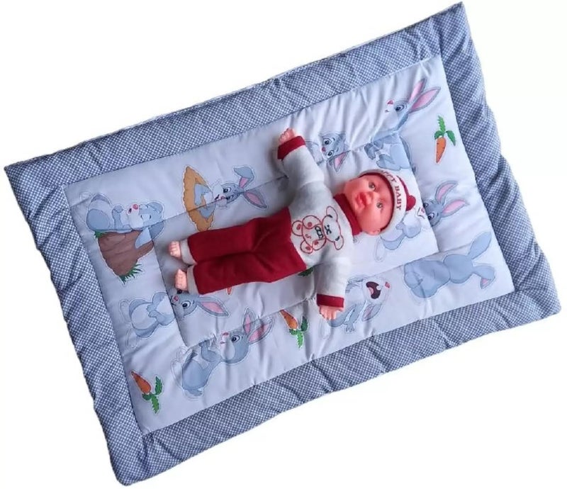 SmallBerry™ Newborn Baby Godadi Bedding Set with Mattress | Multi-Color & Design for Infants | Pack of 2 | Cozy Nursery Essentials for Your Precious Bundle of Joy (Nest&Rab) - Image 5