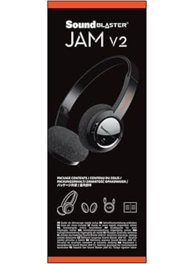 Creative Sound Blaster JAM V2 On-Ear Lightweight Bluetooth 5.0 Wireless Headphones with USB-C, aptX Low Latency, aptX HD, Multipoint Connectivity, Voice Detection and Noise Reduction, 22 Hours Battery Life - Image 3