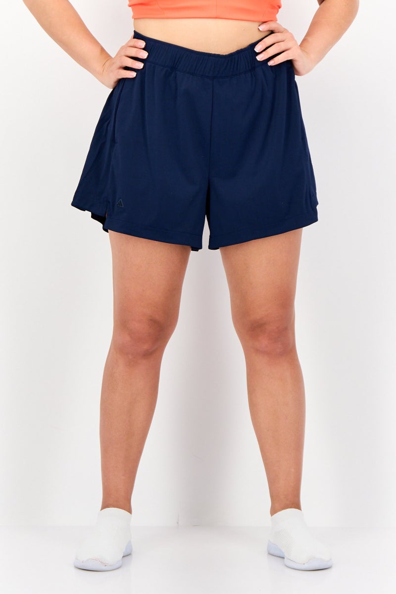 Adidas Women Sportswear Fit Outdoor Shorts, Navy  - Image 1