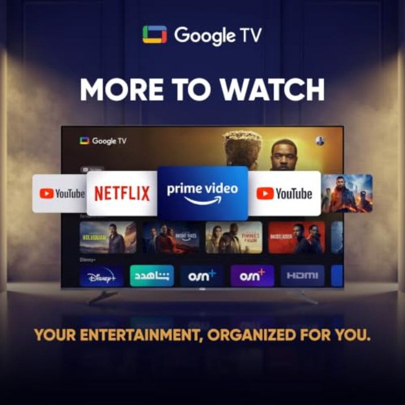 75" Google TV, QD-MiniLED, 4K UHD, 120Hz Game Booster Mode +VRR, Quad-Core Processor, Dolby Vision and Dolby ATMOS, Built-in Chromecast, AiPQ, 20W Subwoofer, Bluetooth 5.1, 2.4/5GHz WiFi, Frameless - Image 5