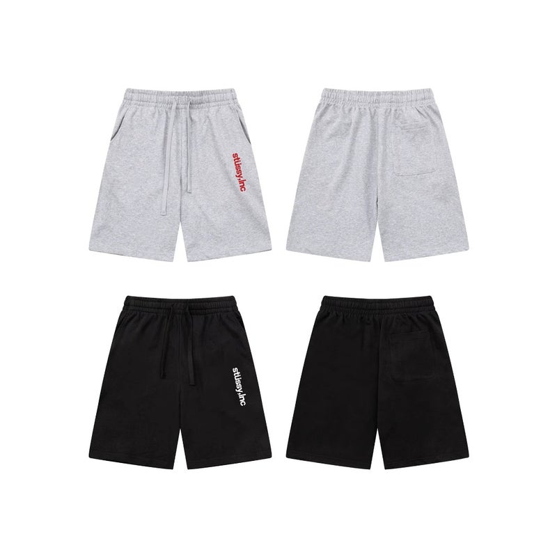 Letter Print Stu Casual Pants Skull Sieve Men'S And Women'S Youth Five-Point Pants Collection - Image 5