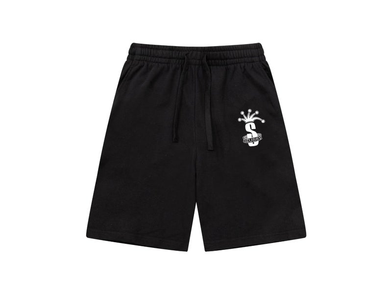 Letter Print Stu Casual Pants Skull Sieve Men'S And Women'S Youth Five-Point Pants Collection - Image 1