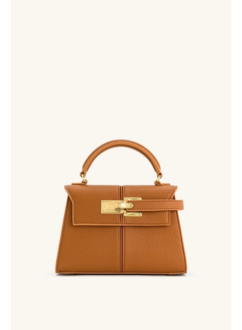 Elise Top Handle Bag-Brown
