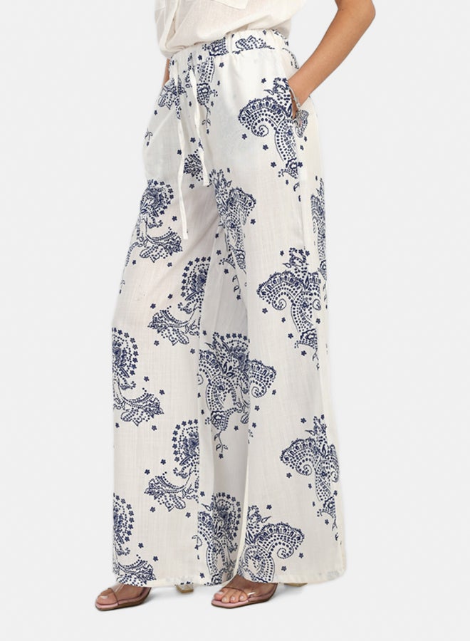 Carina Pants with Blue Print - Image 2