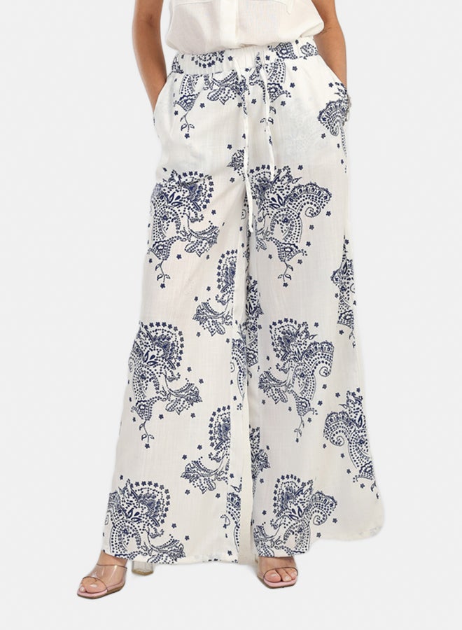 Carina Pants with Blue Print - Image 1