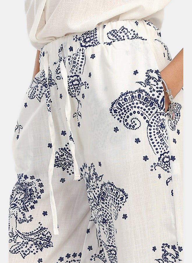 Carina Pants with Blue Print - Image 4