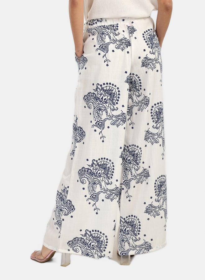 Carina Pants with Blue Print - Image 3