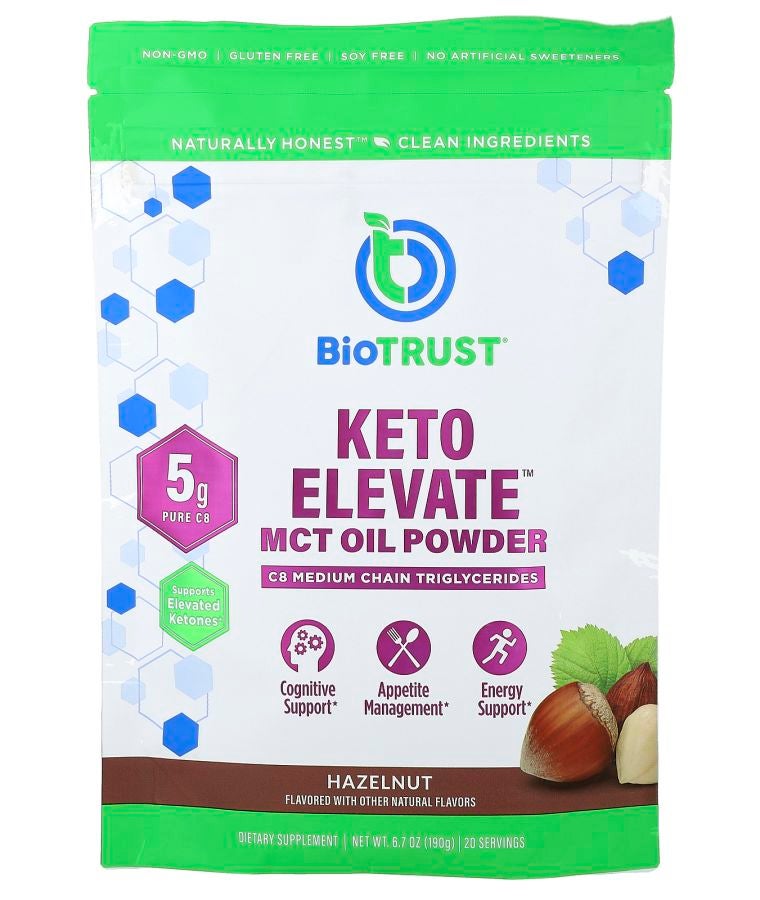 BioTrust Keto Elevate™ MCT Oil Powder Hazelnut 6.7 oz (190 g)