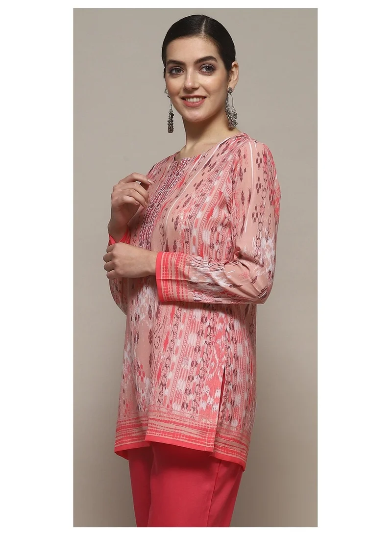 Biba  Pink Polyester Straight Kurti for Women | Best Price UAE
