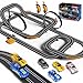 Jumplanma Slot Car Race Track with 4 HighSpeed Racing Cars Battery or Electric Race Car Toy for Kids Boys Dual Racing Game 2 Hand Controllers Toys for Girls Children Age 67812 Years Old - Image 2