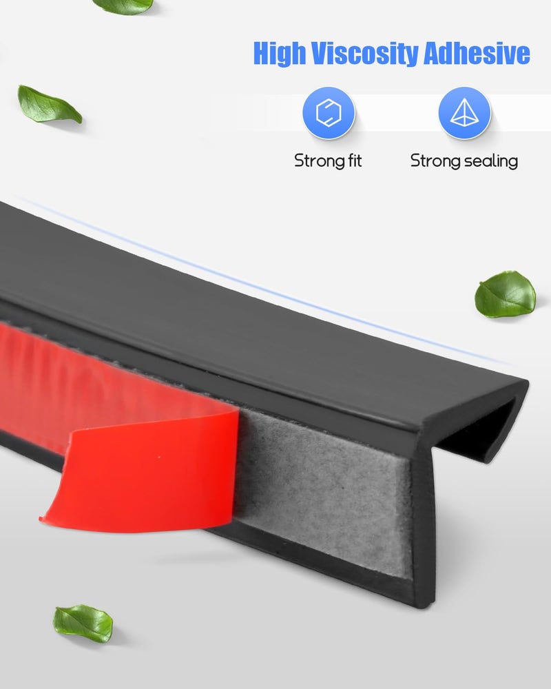 JUWEVAZU Hood Seal Weatherstrip Fit for Jeep Wrangler 2007 2008 2009 2010 2011 2012 2013 2014 2015 2016 2017 2018, Front Hood to Grille Weatherproof Seal Belt Replace 55397279AB - Image 3