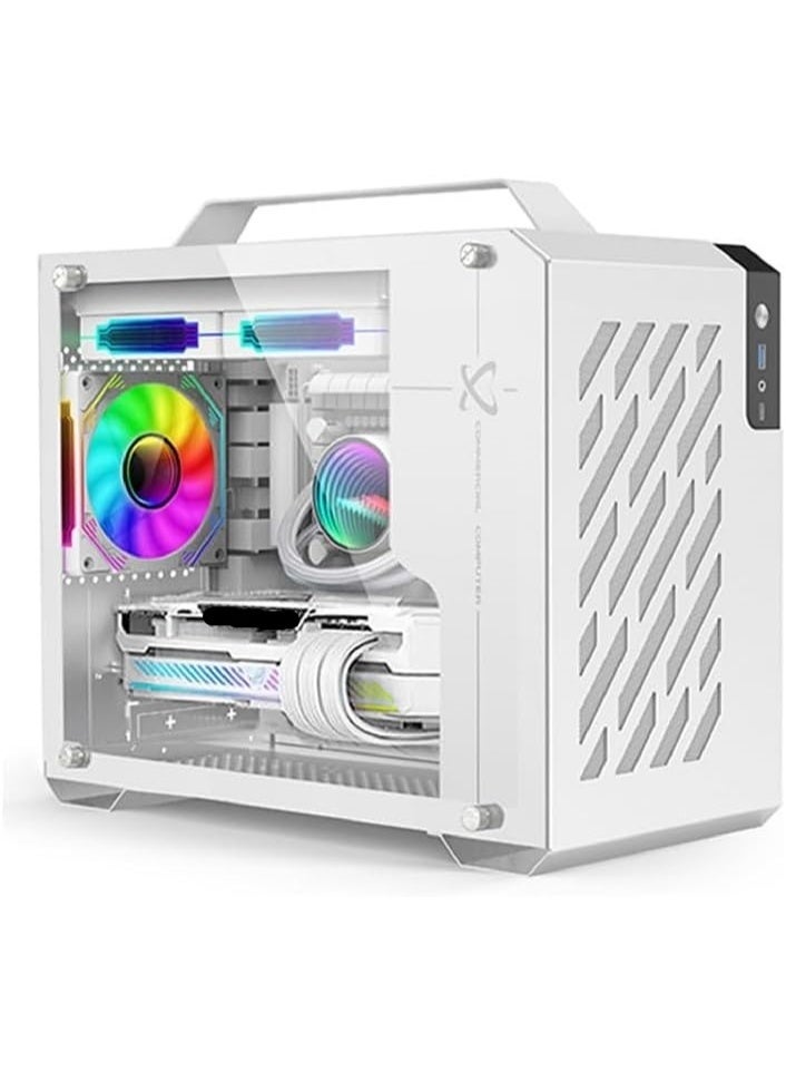 PORTABLE MICRO BUDGET GAMING PC WHITE : Corei7 PROCESSOR |RX 580 8GB GRAPHICS | 16GB RAM | 512GB NVME/SSD | Windows 11 | WIFI 6 internet READY - Image 1