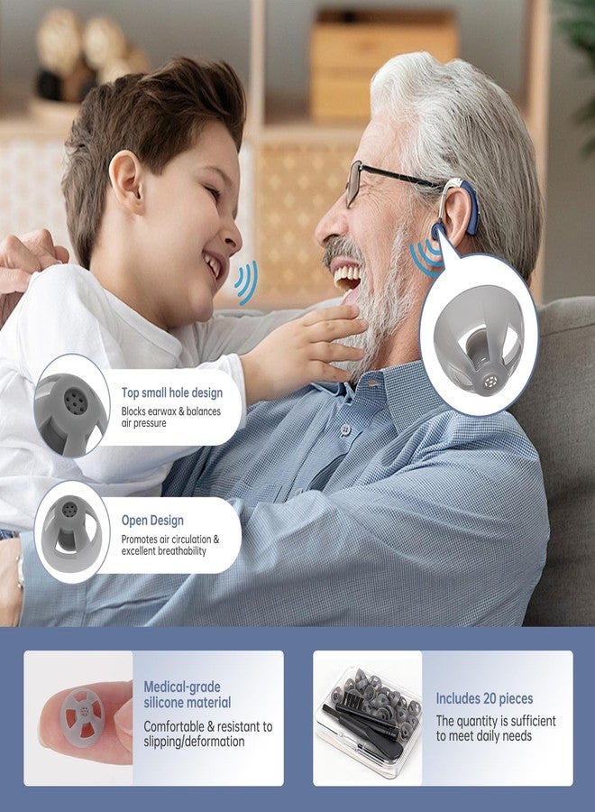 FIMXSD 20pcs GN Resound Hearing Aid Domes Open, Comfortable Silicone Design, Noise Reduction, Enhanced Acoustics, Breathable & Easy to Clean (M 8mm) - Image 4