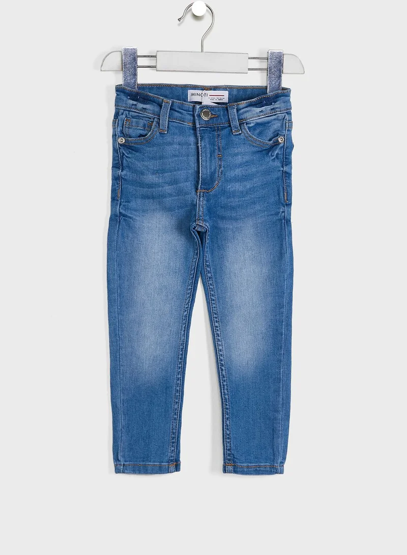 MINOTI Girls Mid Blue Basic Skinny Jeans