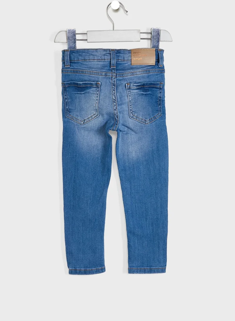 MINOTI Girls Mid Blue Basic Skinny Jeans