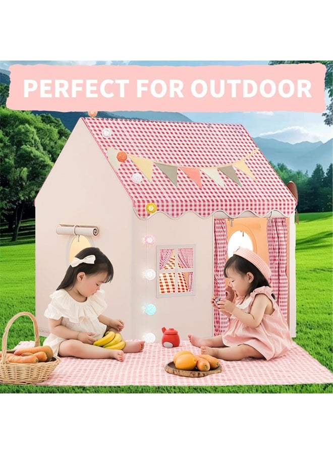 DUNISO خيمة منزل للأطفال داخل وخارج المنزل، بيت لعب للأطفال مع ستائر، قلعة أميرة للأطفال، ألعاب غرفة داخلية للأطفال من 3-10 سنوات - Image 4