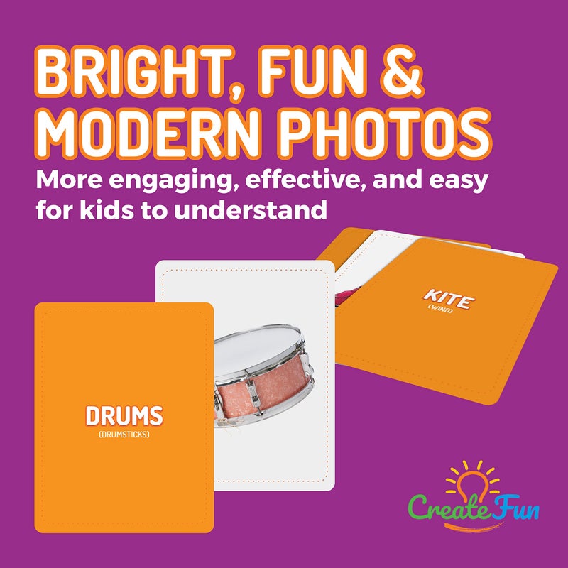 CreateFun Go Together Flash Cards for Kids & Adults â€“ 50 Realistic Matching Picture Cards for Speech Therapy, Dementia Activities, ESL, Autism Learning, Memory & Language Development, Classroom & Home Use - Image 5