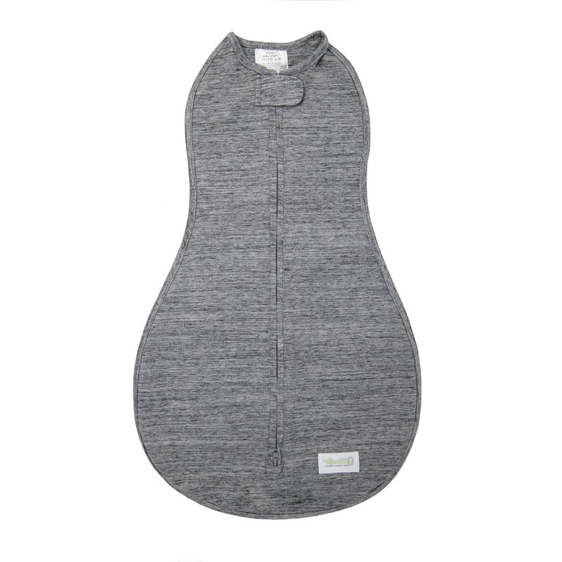 Woombie Original Baby Swaddling Blanket SelfSoothing Cotton Baby Swaddle with Zipper Wearable Newborn Blanket Twilight Heathered Gray 513 lbs