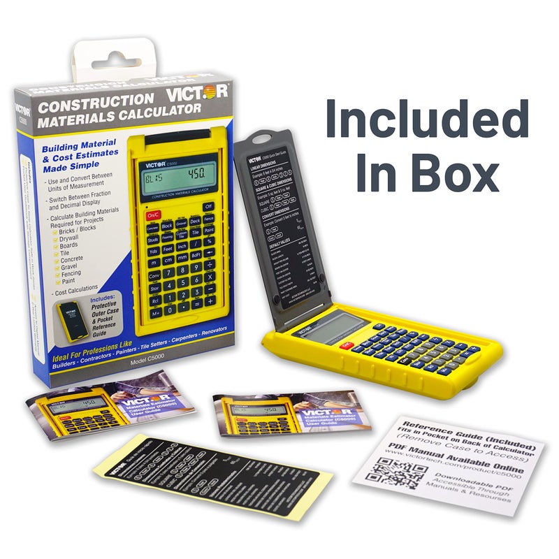 Victor C5000 Construction Materials Calculator with Protective Case - Image 2