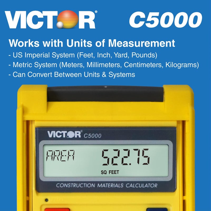 Victor C5000 Construction Materials Calculator with Protective Case - Image 3