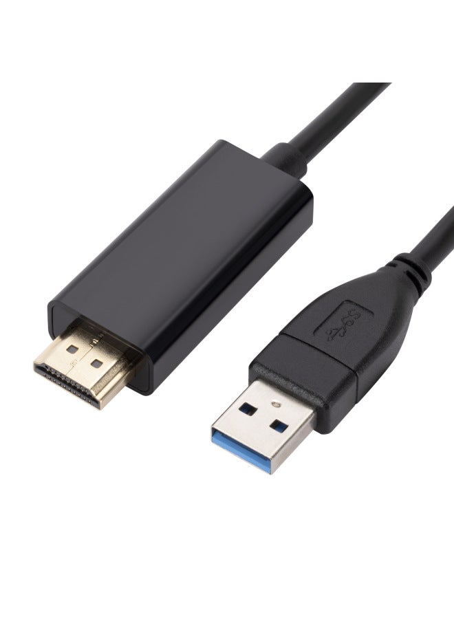 Drive-free USB3.0 TO HDMI Adapter USB TO HDMI Converter Android Mac OS With Screen Cable Extension-Color:USB To HDMI Female (large Shell) - Image 2