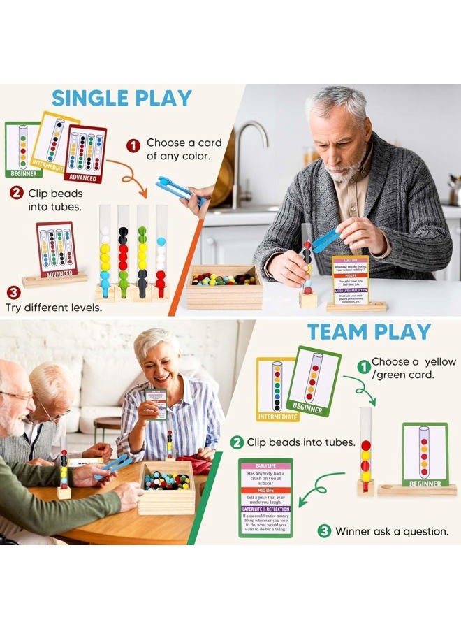 DREAMORIE Color Sorting Dementia Activities for Seniors, Easy Brain Games for Dementia Patients, Alzheimers Products for Elderly, Memory Matching Games for Adults W/Life Interview Kit, Seniors Gifts - Image 3