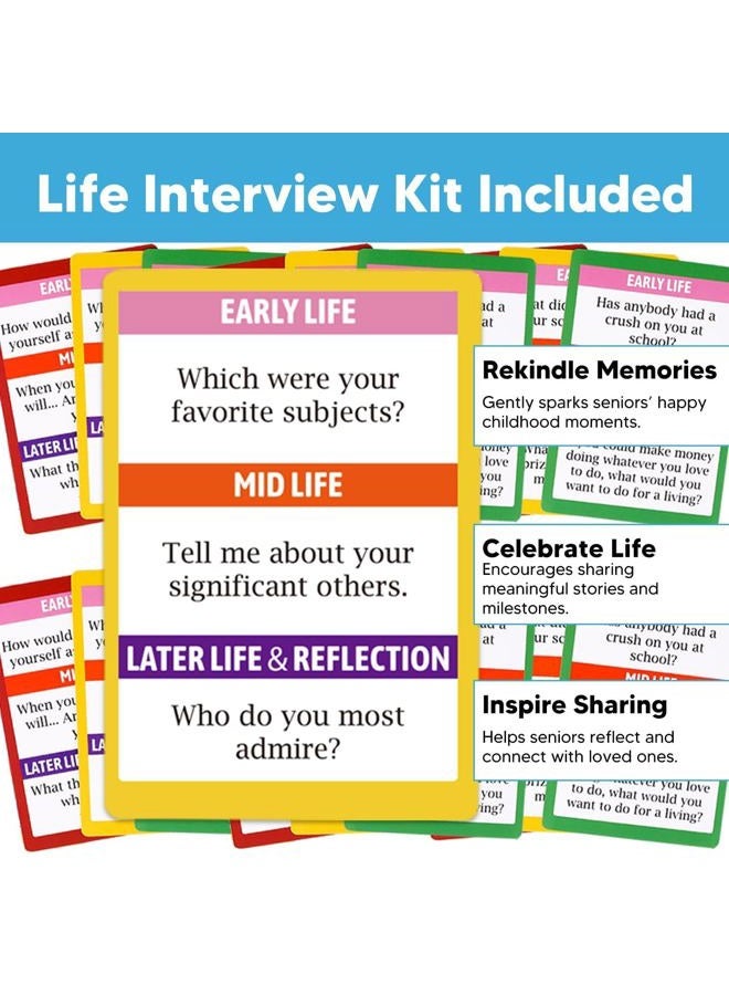 DREAMORIE Color Sorting Dementia Activities for Seniors, Easy Brain Games for Dementia Patients, Alzheimers Products for Elderly, Memory Matching Games for Adults W/Life Interview Kit, Seniors Gifts - Image 4