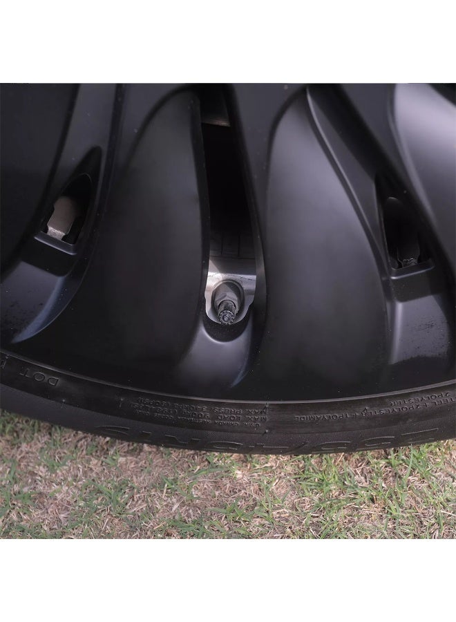 HPS Tesla Model Y 19-Inch Wheel Covers – Storm Symmetrical A-Style | Set of 4 ABS Hubcaps for Gemini Wheels  - Image 4