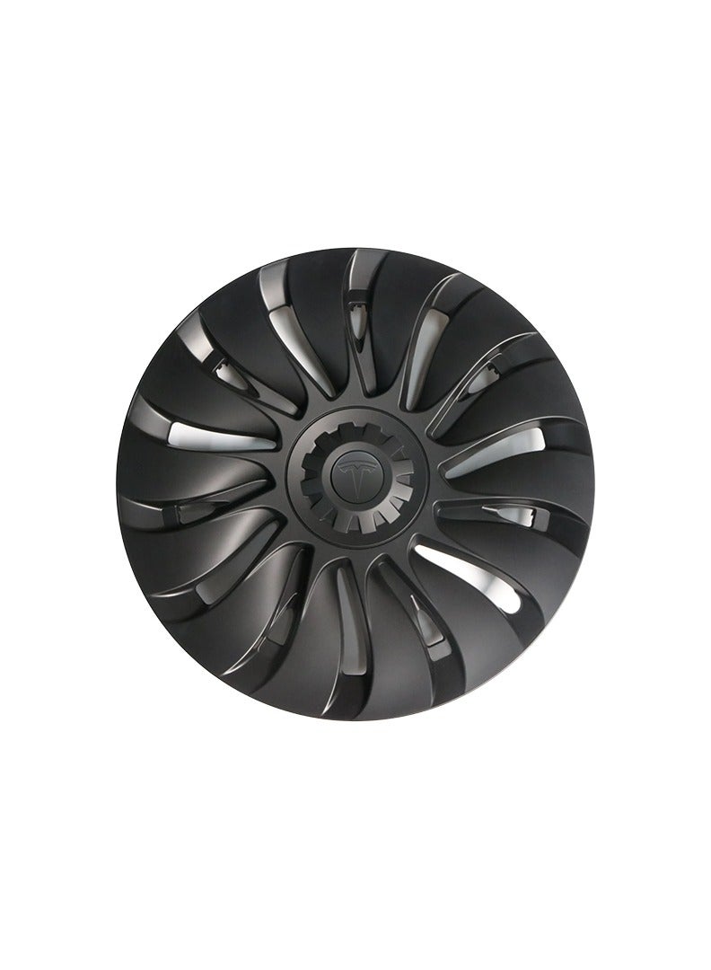 HPS Tesla Model Y 19-Inch Wheel Covers – Storm Symmetrical A-Style | Set of 4 ABS Hubcaps for Gemini Wheels  - Image 1