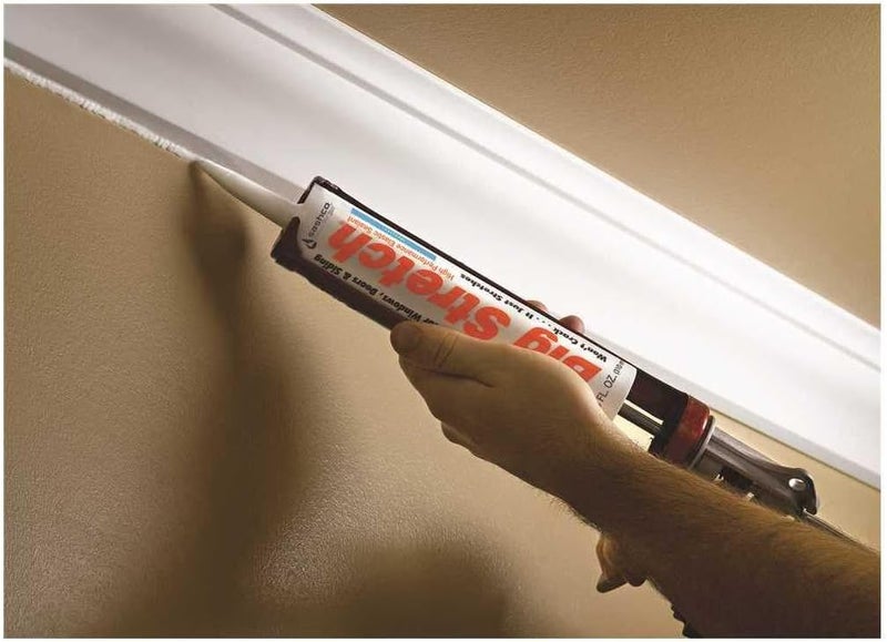 Sashco Big Stretch Caulk - 10.5 oz White High Performance Elastic Sealant - Image 4