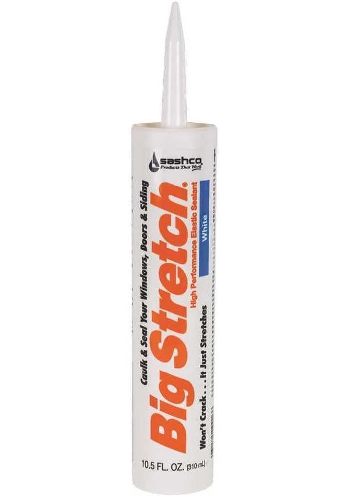 Sashco Big Stretch Caulk - 10.5 oz White High Performance Elastic Sealant - Image 5