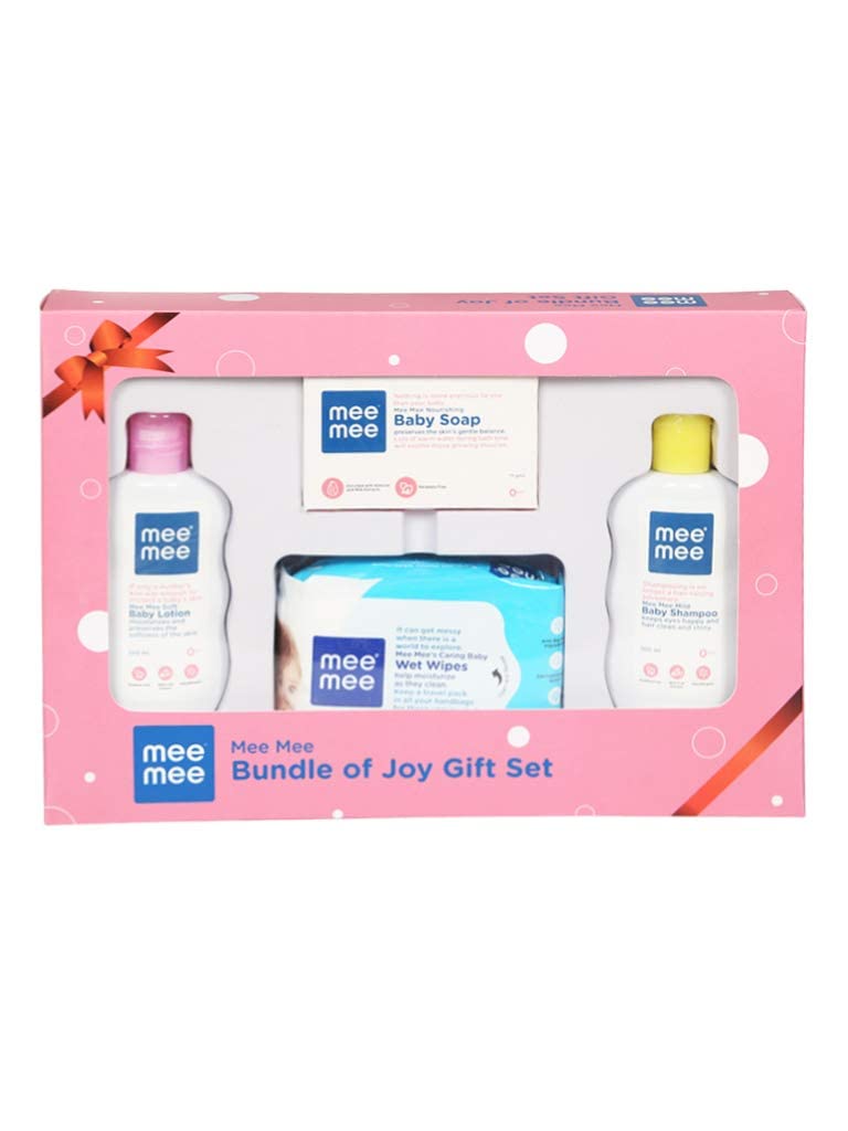 Mee Mee Bundle of Joy Baby Gift Set (Pack of 4) | Newborn Baby Care Essentials Kit | Ideal Gift for Baby Shower & Newborn Babies - Image 1