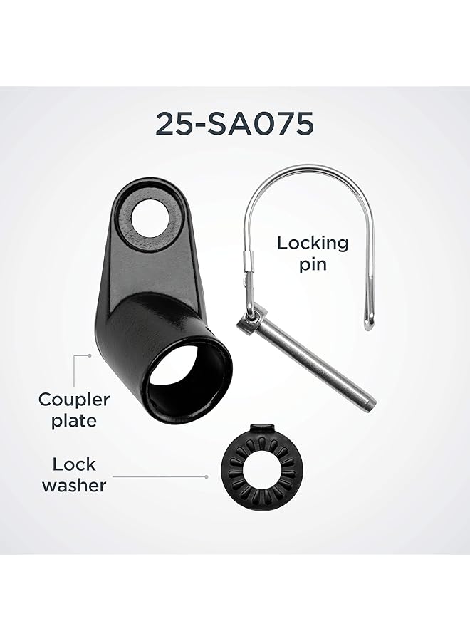 شوين وصلة وصلة توصيل متوافقة مع كل من مشط القدم ومقطورة الدراجة وصلات مسطحة ومائلة لمجموعة واسعة من حاملات الدراجات أحجام المقطورات والنماذج والأنماط تركيب خالٍ من المتاعب - Image 2