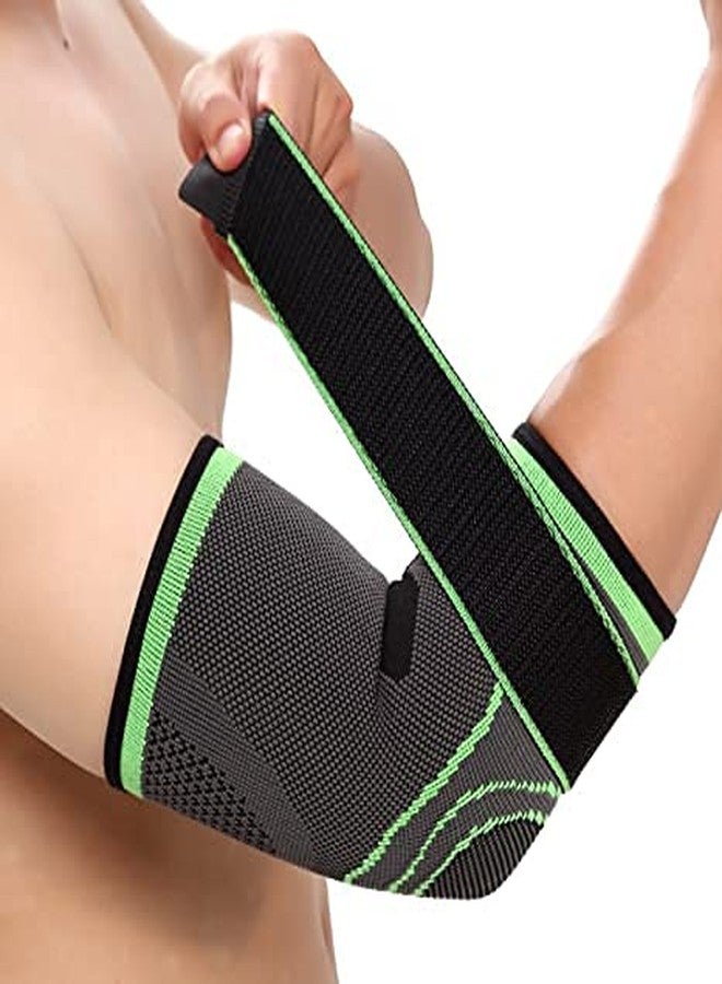 GymWar Elbow Brace Band Support Cap Compression Sleeve with Adjustable Strap(Free Size) - 1 PC - Image 1