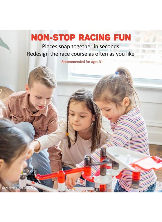 Marble Genius Run Racing Set: 200-Piece Set Toys For Kids, Marbles Maze Tower Building Blocks, Race Track Rolling Game, Educational Learning Stem Toy Gift, - Image 4