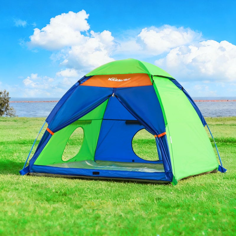 NARMAYÂ® Play Tent Summer Camping Dome Tent for Kids Indoor/Outdoor Fun - 60 x 60 x 44 inch - Image 3