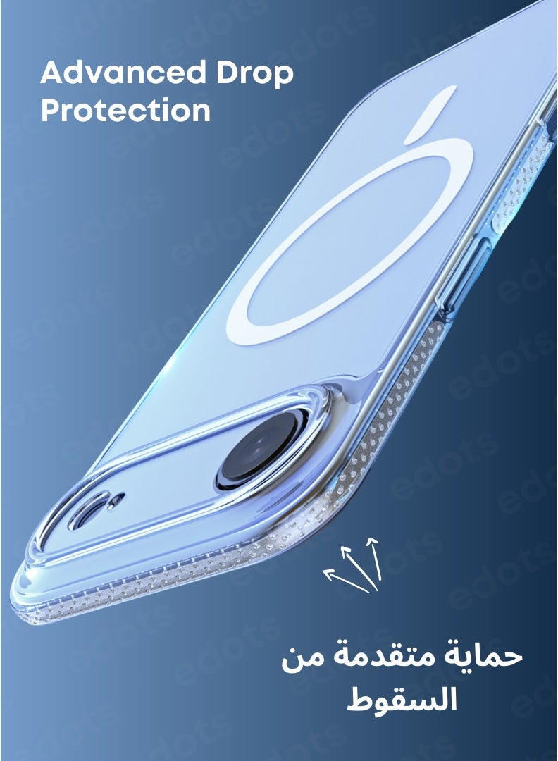 إي دوتس حافظة ايفون 17 اير ماجسيف-غطاء مغناطيسي شفاف ، تي بي يو شفاف نحيف ، حماية من الدرجة العسكرية ، مقاومة للخدش ، مغناطيس قوي ، متوافق مع ماجسيف - Image 2