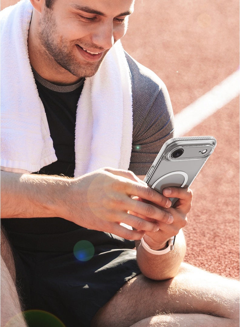 إي دوتس حافظة ايفون 17 اير ماجسيف-غطاء مغناطيسي شفاف ، تي بي يو شفاف نحيف ، حماية من الدرجة العسكرية ، مقاومة للخدش ، مغناطيس قوي ، متوافق مع ماجسيف - Image 3