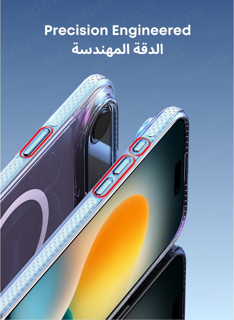 إي دوتس حافظة ايفون 17 اير ماجسيف-غطاء مغناطيسي شفاف ، تي بي يو شفاف نحيف ، حماية من الدرجة العسكرية ، مقاومة للخدش ، مغناطيس قوي ، متوافق مع ماجسيف - Image 4